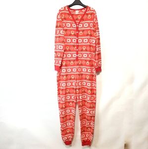 Secret Treasure Sleepwear Rudolph Onsie XL Red/White